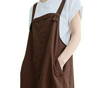 Small linen brown dress